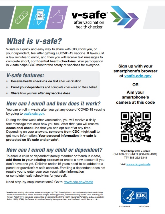 What is v-safe? fact sheet