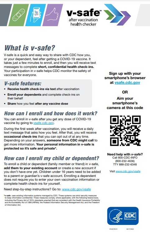 What is v-safe? poster