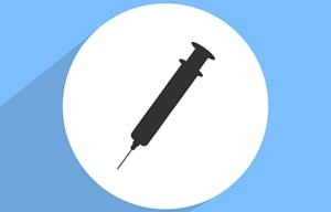 image of a vaccine syringe