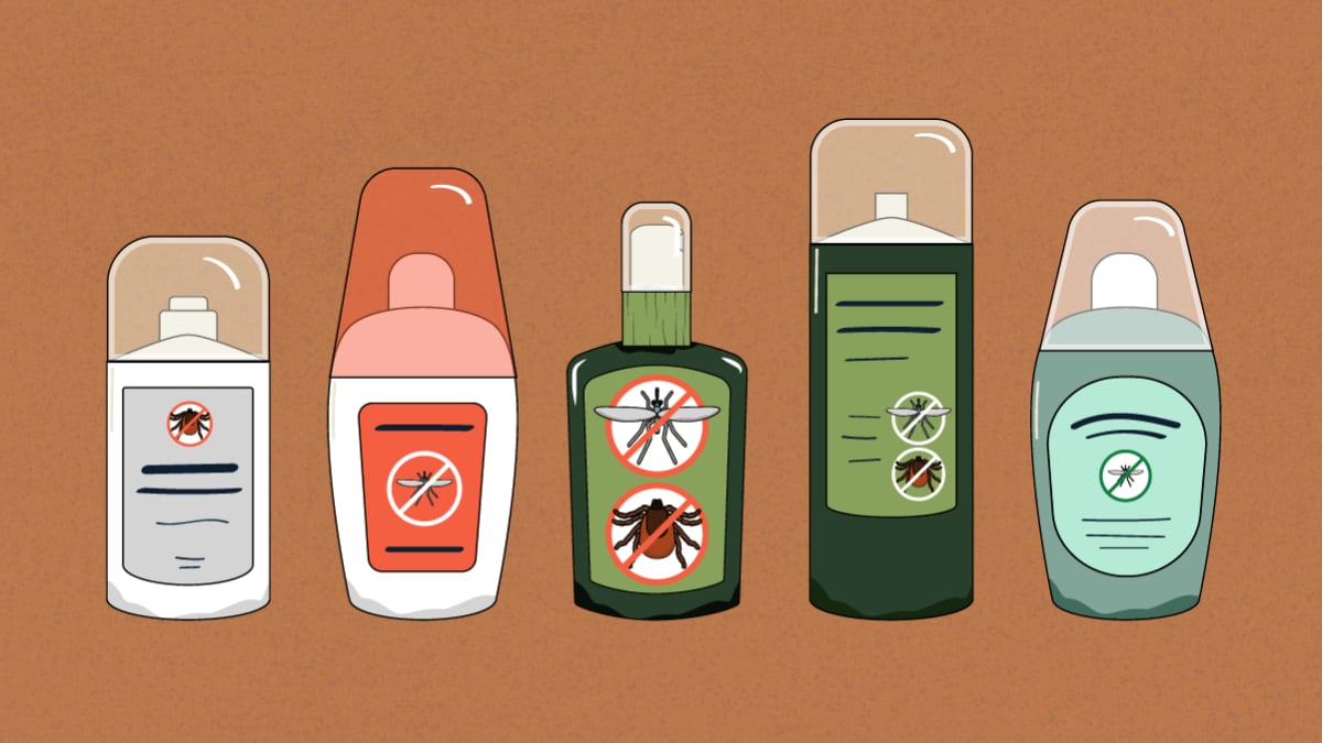 Graphic showing a range of insect repellent options.