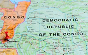 A map of the democratic republic of the congo