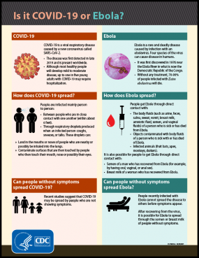 Is It COVID-19 or Ebola? English Print Version Poster