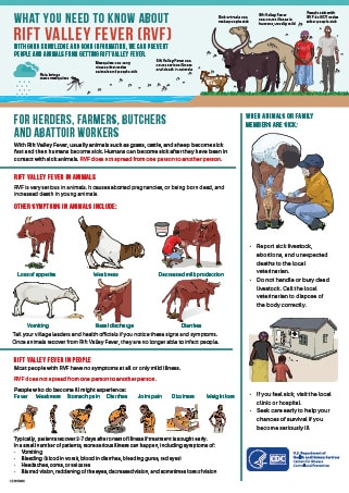 RVF Information For Herders, Farmers, Butchers and Abbatoir Workers poster