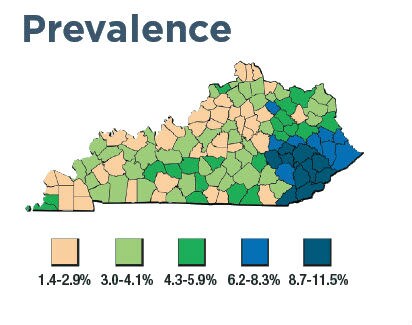 Kentucky prevalence map 