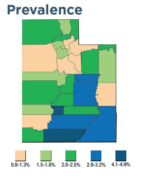 Utah prevalence map