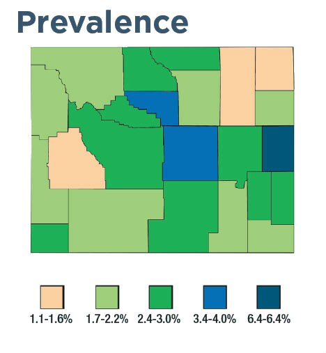 Wyoming prevalence map 