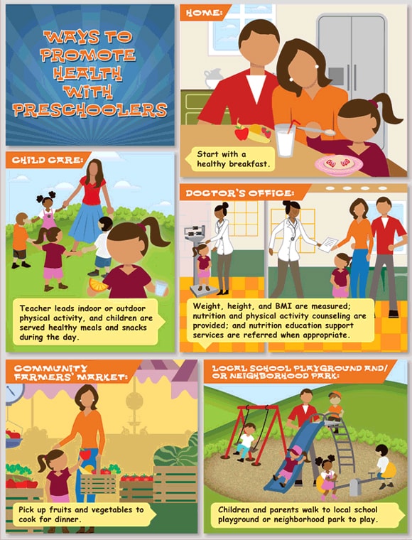 Ways to promote health with preschoolers