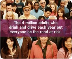 Graphic: Less than 2% of adults report drinking and driving each year, but they put everyone on the road at risk.