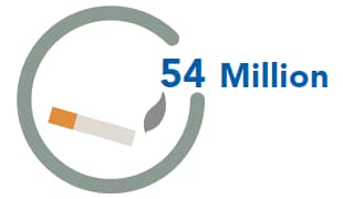 54 Million adult smokers