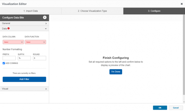 Configuration - Data Bite Screen Capture of the Configuration of a Data Bite