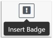 Screen Capture of a the Badge Button Icon