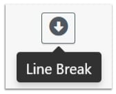 Screen Capture of the line break button icon