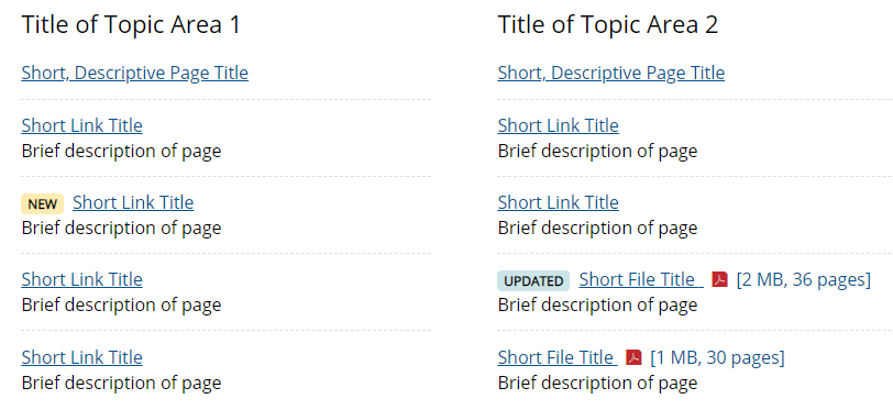 List Module Badges Image showing a badge applied to a List Module Item