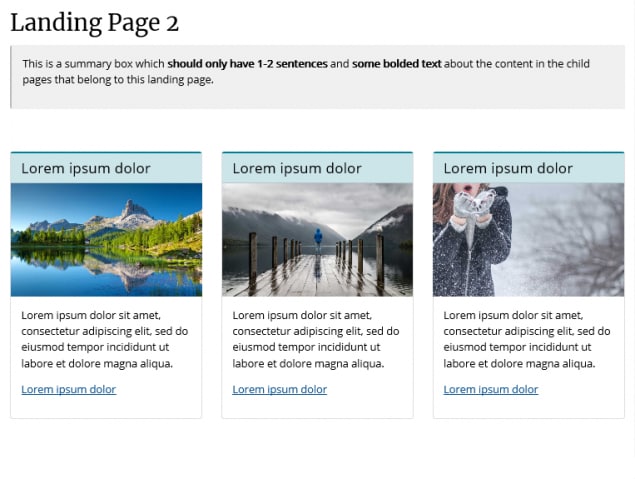 Example landing page 2