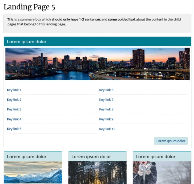 Example landing page 1