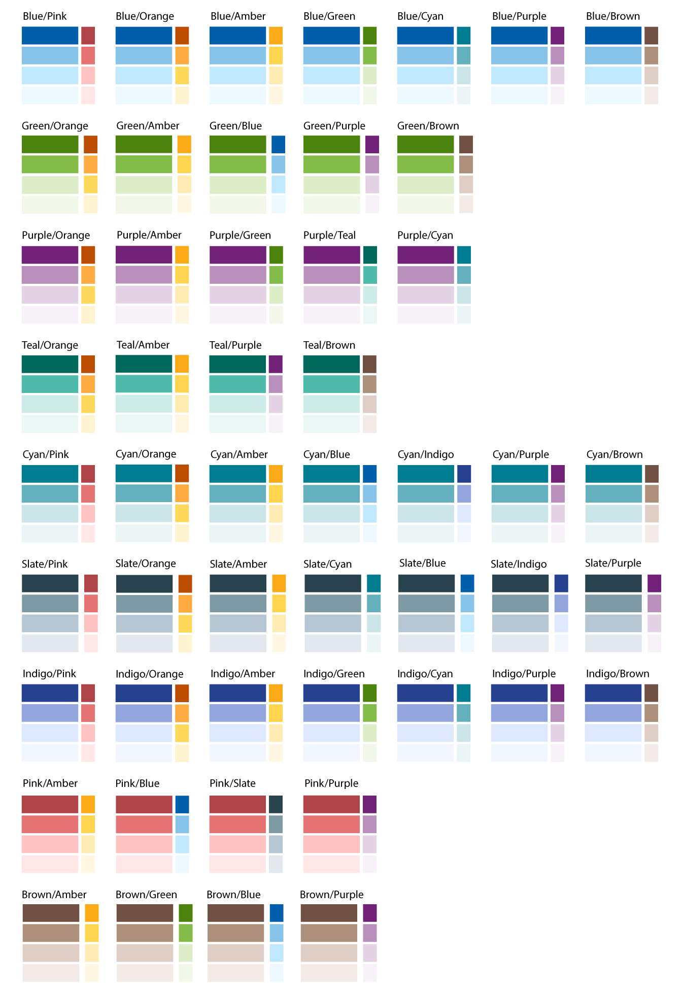 Template color swatches
