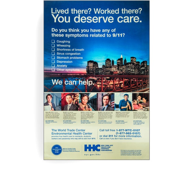 Outreach poster for the World Trade Center Health Program