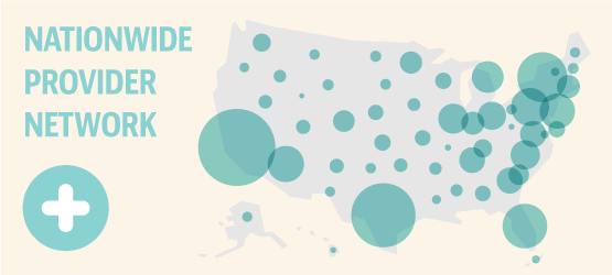 A map of the United States with dots showcasing all of the locations that NPN providers are located in.
