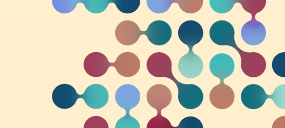 Graphic of colorful abstract circles.