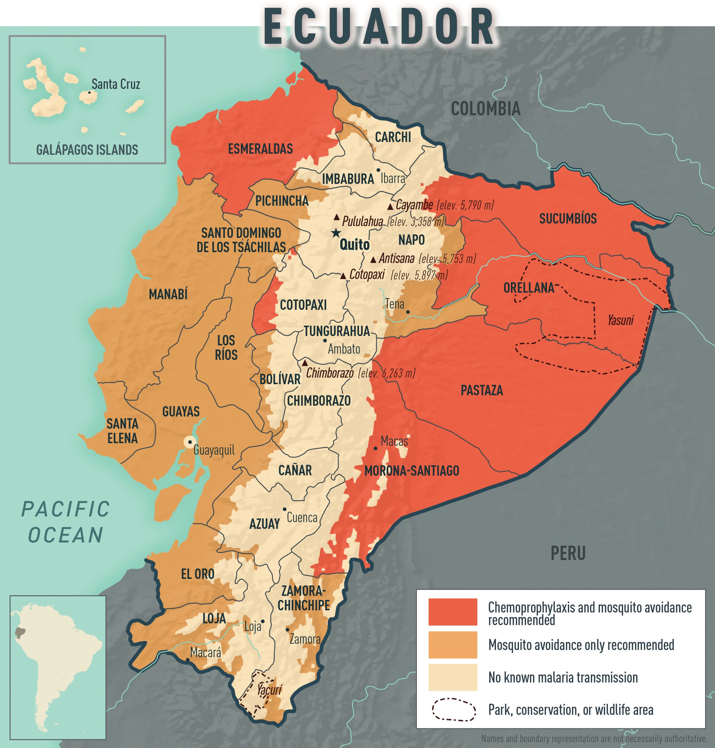 Map: Malaria prevention in Ecuador