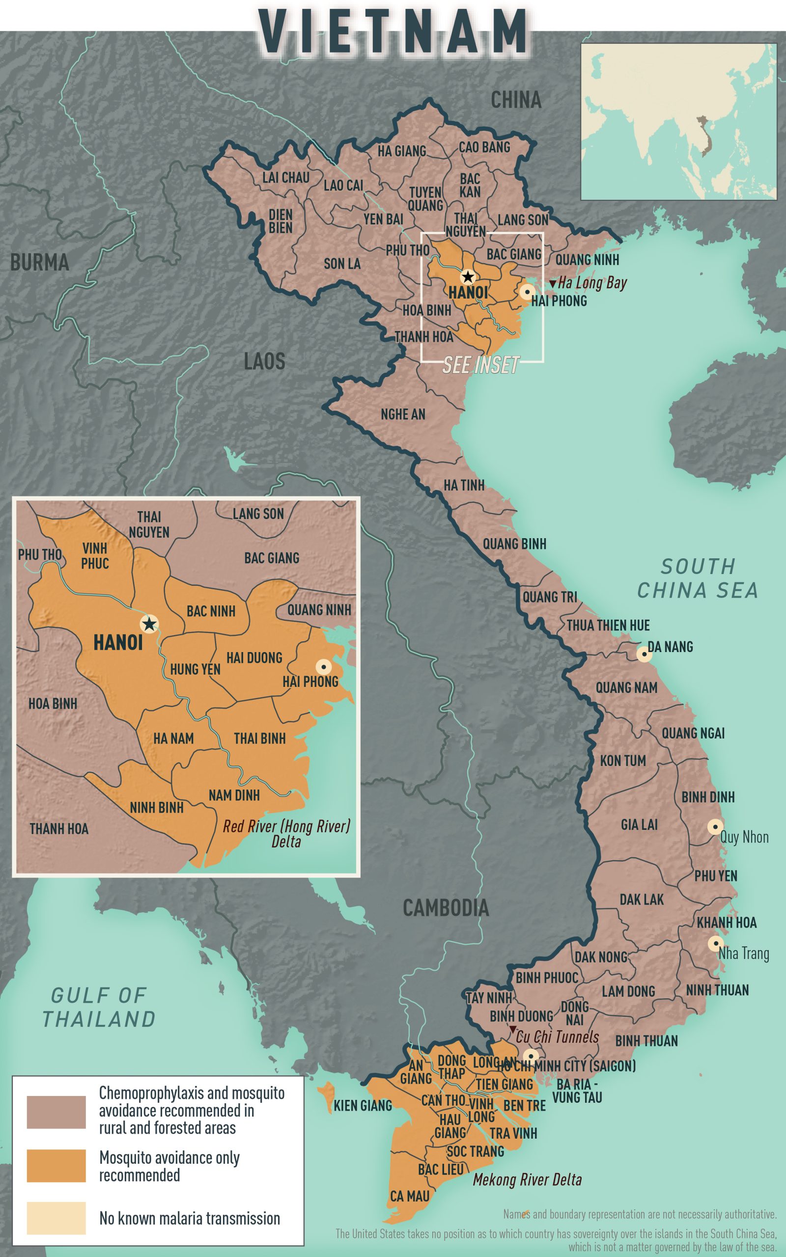 Map: Malaria prevention in Vietnam