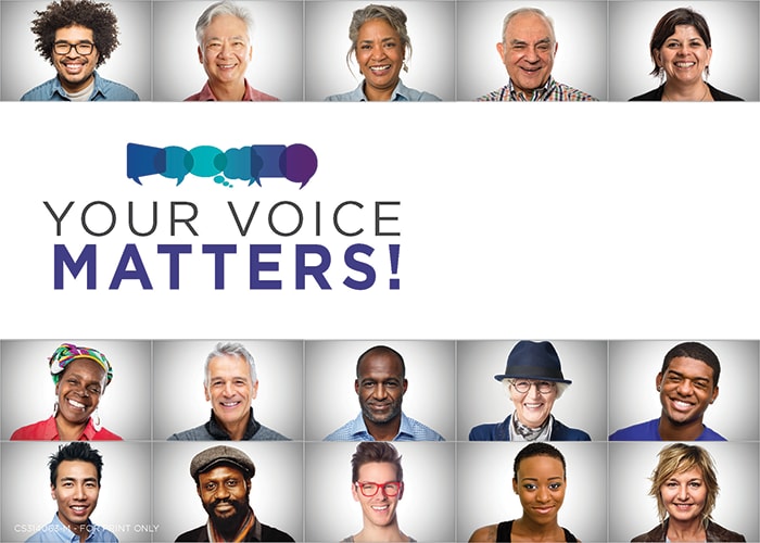 Your voice matters! postcard