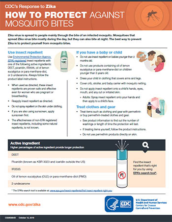 How to protect yourself against mosquito bites fact sheet thumbnail