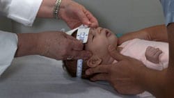 Measuring a baby's head
