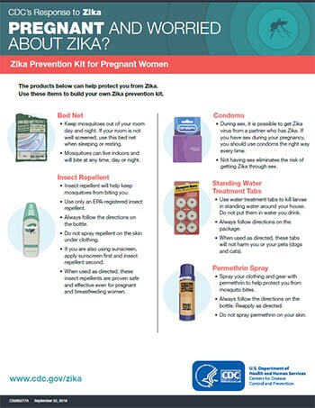 Zika Prevention Kit for Pregnant Women flyer thumbnail