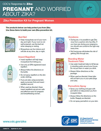 Zika Prevention Kit for Pregnant Women flyer thumbnail