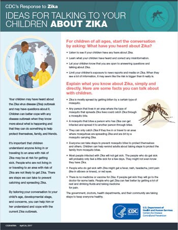 Ideias para conversar com crianças sobre o zika - Miniatura do infográfico