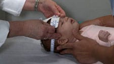 Measuring a baby's head