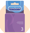 Graphic of a condom box