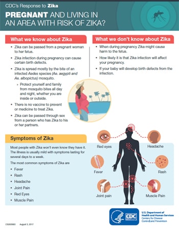 Infographic: Pregnant and living in an area with Zika?