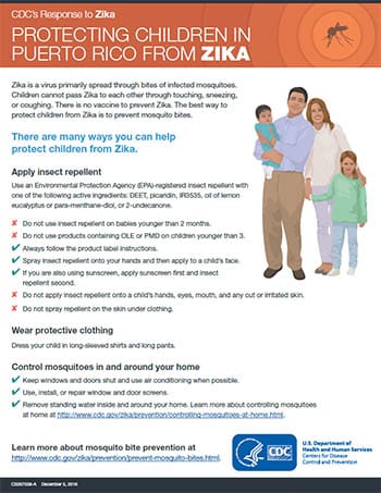 Protecting children in Puerto Rico from Zika fact sheet thumbnail