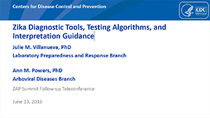  Zika Diagnostic Tools, Testing Algorithms, and Interpretation Guidance slideset cover thumbnail