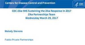  Zika Partnerships Team Sustainment Webinar Slides Screenshot