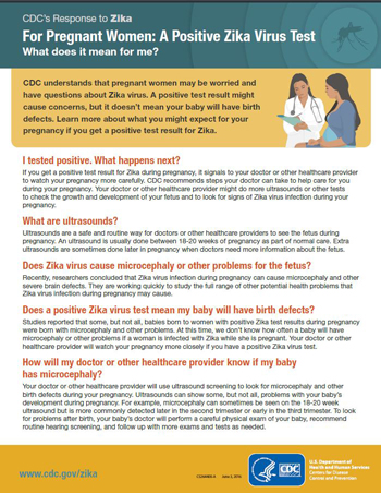  A postive Zika virus test.  What does it mean for me?